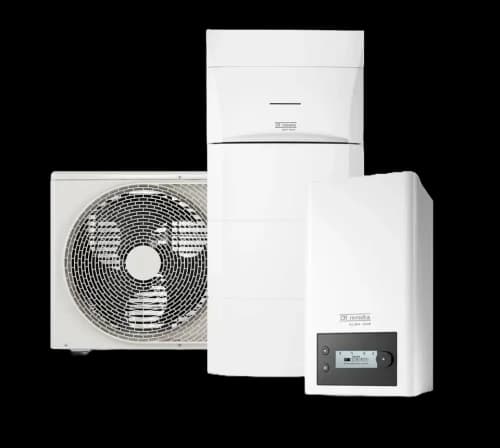Radiator die verstopt zit met thermografische camera te zien