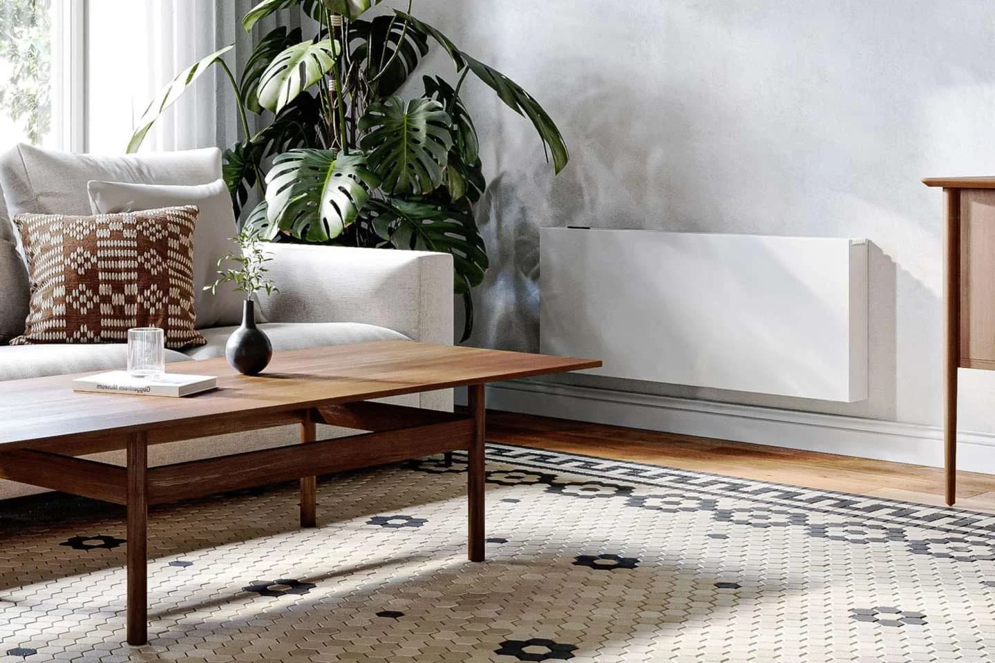 Foto van een radiator die niet goed functioneert.